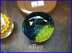 Lot /10 Beautiful Vintage Glass Paperweights -some are signed