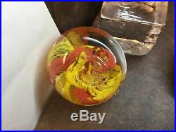 Lot /10 Beautiful Vintage Glass Paperweights -some are signed