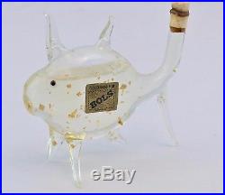 Lot 5 Vintage Bols Liquor Holland Hand Blown Glass Mini Bottle Gold Flake Fish