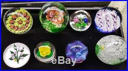 Lot Of 8 Vintage & Antique Glass Paperweights