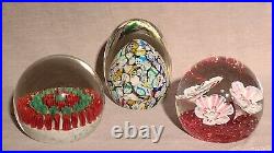 Lot of 3 Vintage Mid Century Fratelli Toso Paperweights