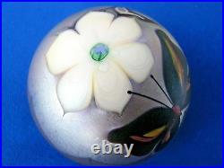 Lovely Vintage ORIENT AND FLUME BUTTERFLY/FLOWER PAPERWEIGHT 3, 1976, w. Tag