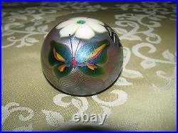 Lovely Vintage ORIENT AND FLUME BUTTERFLY/FLOWER PAPERWEIGHT 3, 1976, w. Tag