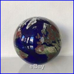 Lundberg Studios Vintage 1993 Glass Globe Paperweight Great Condition Signed