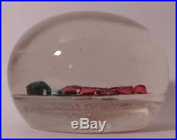 MARVELOUS & HUGE Antique NEGC DOUBLE LAYERED RED POINSETTIA ArtGlass Paperweight