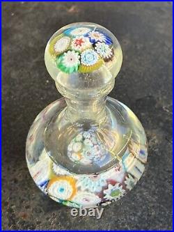 MILLEFIORI Art Glass Paperweight Inkwell Decanter Perfume Bottle Paperweight