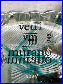 MURANO AQUARIUM FISH BLOCK PAPERWEIGHT CENEDESE Vetri 045 Vintage Glass Colorful