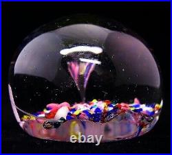 MURANO Round Multicolored Art Glass Paperweight VINTAGE CONDITION NO LABEL