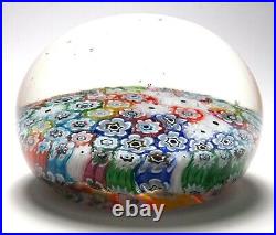 Magnum Murano Closepacked Millefiori Paperweight probably by Ferro & Lazzarini