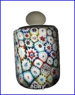 Mid Century Fratelli Toso Murano Italy Millefiori Glass Paperweight RARE