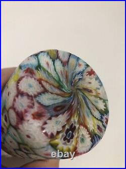 Mid Century Fratelli Toso Murano Italy Millefiori Glass Paperweight RARE