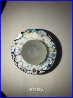 Mid Century Fratelli Toso Murano Italy Millefiori Glass Paperweight RARE