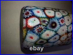 Mid Century Fratelli Toso Murano Italy Millefiori Glass Paperweight RARE