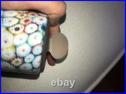 Mid Century Fratelli Toso Murano Italy Millefiori Glass Paperweight RARE