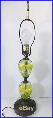 Mid-Century, Modern, Vintage St. Clair trumpet flower Paperweight Lamp