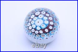 Millefiori Paperweight BAROVIER TOSO, Murano Italy with Label Vintage