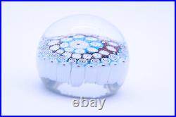 Millefiori Paperweight BAROVIER TOSO, Murano Italy with Label Vintage