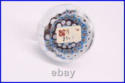 Millefiori Paperweight BAROVIER TOSO, Murano Italy with Label Vintage