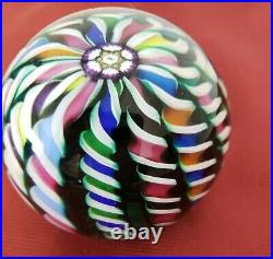 Milleflori Twisted Canes 1999 Selkirk glass paperweight Scotland Signed 12/100