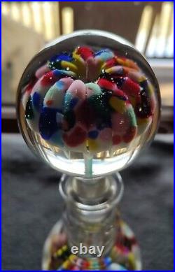 Millville NJ Confetti Glass Paperweight Inkwell Circa 1900-1912