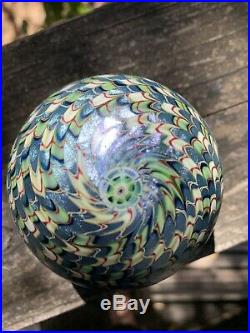 Mint Large Vintage Signed/Numbered Orient & Flume Iridescent Paperweight