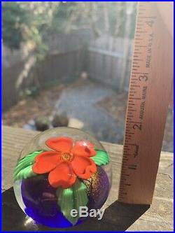 Moving Sale Vintage Orient & Flume Red Flower Paperweight