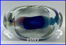 Murano Double Sided Fish Under the Sea Aquarium Paperweight Italy 1970's