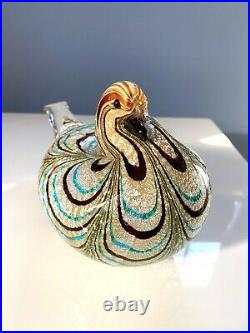 Murano Glass Fab Pigeon Sculpure, this figurine has spectacular colors, 8Long