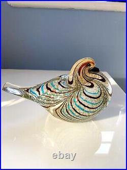 Murano Glass Fab Pigeon Sculpure, this figurine has spectacular colors, 8Long