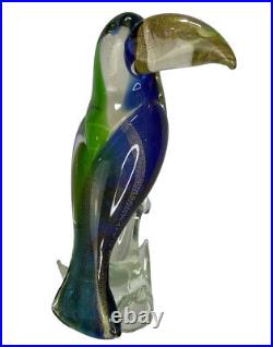 Murano Glass Toucan Large 11 Sculpture Bird Art Glass Collectible Excellent