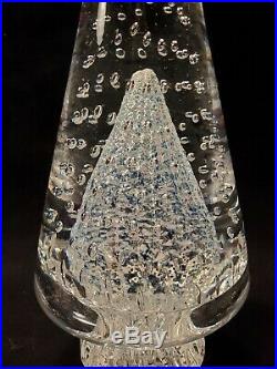 Murano Glass Vintage Bullicante Bubbles 9 Tree Paperweight