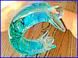 Murano Handblown emerald Art glass paperweight couple hug date gift Figurine 9