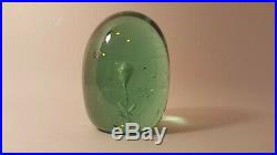 NICE ANTIQUE ENGLISH Bottle Glass with SINGLE Layer FLOWER Art Glass Paperweight