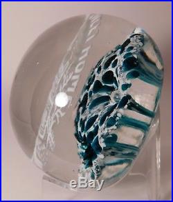 OUTSTANDING Vintage HOME SWEET HOME Frit by ED RITHNER Art Glass Paperweight