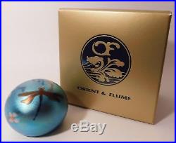 OUTSTANDING & Vintage SIGNED 1976 ORIENT & FLUME DRAGONFLY Art Glass Paperweight
