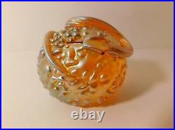 One AMAZING SIGNED ORIENT & FLUME Iridescent SNAKE Motif Art Glass Paperweight