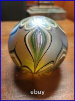 Orient and Flume Floral Paperweight Signed and Dated