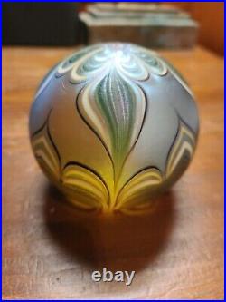 Orient and Flume Floral Paperweight Signed and Dated