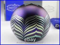 Orient and Flume Paperweight 1977 IRIDESCENT FLOWER PULLED FEATHER #540 Mint Box
