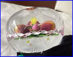 Outstanding GORDON SMITH Floral Art Glass PAPERWEIGHT #3/20 1994