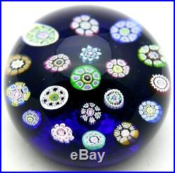 Outstanding PERTHSHIRE Vintage MILLEFIORI CANES Art Glass PAPERWEIGHT In Box