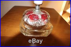 Pair Of Vintage Art Glass Lamps. St Clair Studio. Paper Weight Bottom