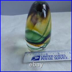 Paperweight Art Glass Signed Pete Ellet Robison (1948 2012) American 1985