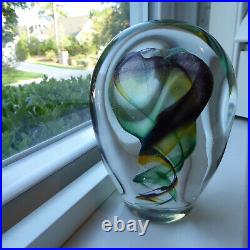 Paperweight Art Glass Signed Pete Ellet Robison (1948 2012) American 1985