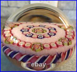 Parabelle Clichy Rose Style Millefiori Carpet Ground Torsade Glass Paperweight