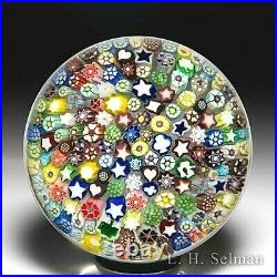 Parabelle Glass 1985 close packed millefiori glass paperweight