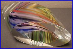 Paul Harrie Art Glass Contemporary Sunrise Eclipse Paperweight (American)