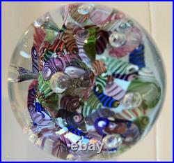 Paul Ysart Harlequin Scramble WithMulti-Colored Aventurine Glass Paperweight