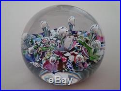 Paul Ysart Rare Large Vintage 1970s Harland Period Harlequin Glass Paperweight