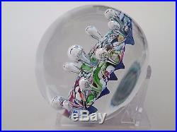 Paul Ysart Rare Large Vintage 1970s Harland Period Harlequin Glass Paperweight
